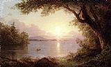 Frederic Edwin Church Canvas Paintings - Landscape in the Adirondacks